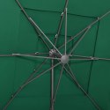  4-poziomowy parasol na aluminiowym słupku, zielony, 250x250 cm