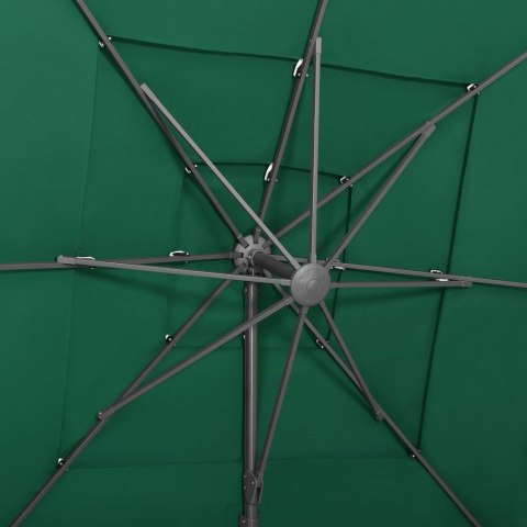 4-poziomowy parasol na aluminiowym słupku, zielony, 250x250 cm 4-poziomowy parasol na aluminiowym słupku, zielony, 250x250 cm