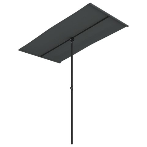 Parasol ogrodowy na aluminiowym słupku, 180x110 cm, antracytowy Parasol ogrodowy na aluminiowym słupku, 180x110 cm, antracytowy