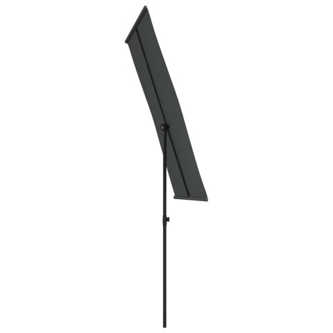 Parasol ogrodowy na aluminiowym słupku, 180x110 cm, antracytowy Parasol ogrodowy na aluminiowym słupku, 180x110 cm, antracytowy