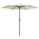 Parasol ogrodowy na aluminiowym słupku, 270x246 cm, piaskowy