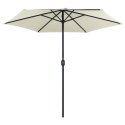  Parasol ogrodowy na aluminiowym słupku, 270x246 cm, piaskowy