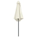  Parasol ogrodowy na aluminiowym słupku, 270x246 cm, piaskowy