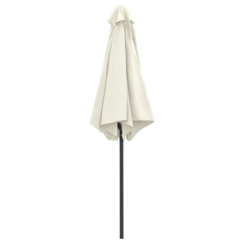 Parasol ogrodowy na aluminiowym słupku, 270x246 cm, piaskowy Parasol ogrodowy na aluminiowym słupku, 270x246 cm, piaskowy