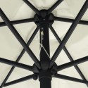  Parasol ogrodowy na aluminiowym słupku, 270x246 cm, piaskowy