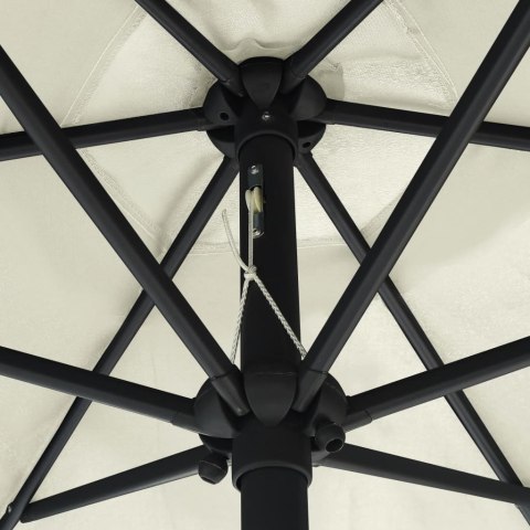 Parasol ogrodowy na aluminiowym słupku, 270x246 cm, piaskowy Parasol ogrodowy na aluminiowym słupku, 270x246 cm, piaskowy