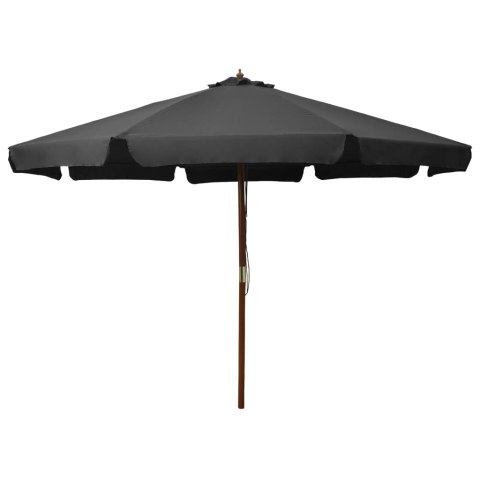 Parasol ogrodowy na drewnianym słupku, 350 cm, antracytowy Parasol ogrodowy na drewnianym słupku, 350 cm, antracytowy