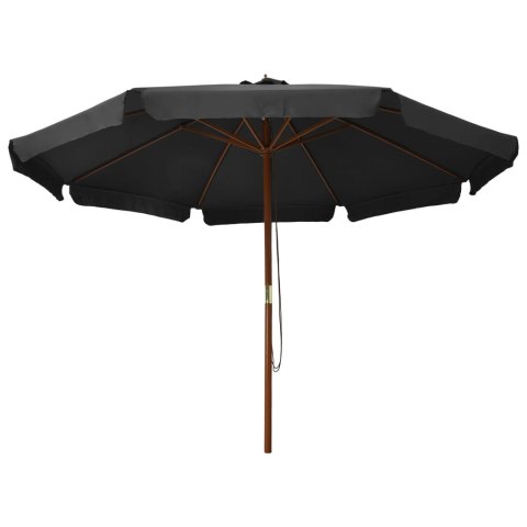 Parasol ogrodowy na drewnianym słupku, 350 cm, antracytowy Parasol ogrodowy na drewnianym słupku, 350 cm, antracytowy