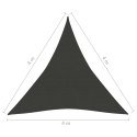  Żagiel przeciwsłoneczny, 160 g/m², antracytowy, 4x4x4 m, HDPE