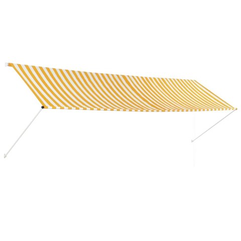 Markiza zwijana, 400 x 150 cm, żółto-biała Markiza zwijana, 400 x 150 cm, żółto-biała