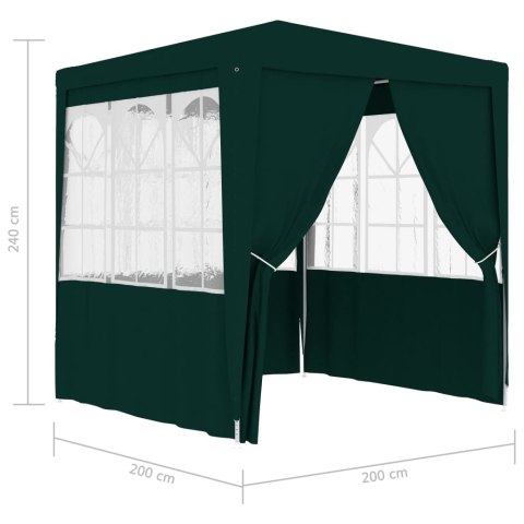 Namiot imprezowy ze ściankami, 2x2 m, zielony, 90 g/m² Namiot imprezowy ze ściankami, 2x2 m, zielony, 90 g/m²