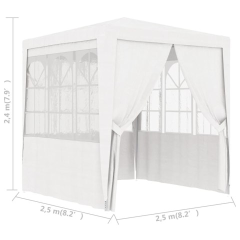 Namiot imprezowy ze ściankami, 2,5x2,5 m, biały, 90 g/m² Namiot imprezowy ze ściankami, 2,5x2,5 m, biały, 90 g/m²