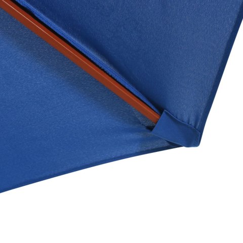 Parasol ogrodowy na drewnianym słupku, 300x258 cm, niebieski Parasol ogrodowy na drewnianym słupku, 300x258 cm, niebieski