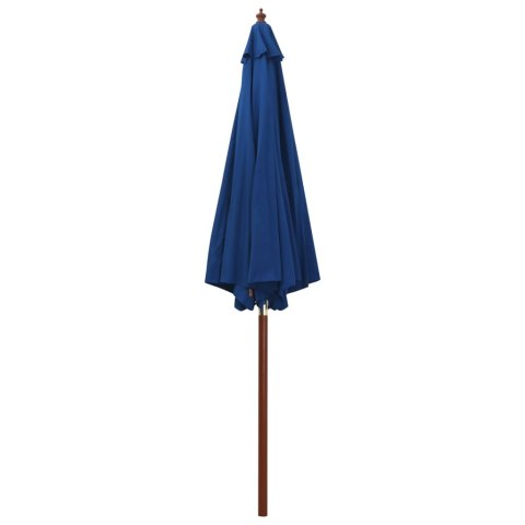 Parasol ogrodowy na drewnianym słupku, 300x258 cm, niebieski Parasol ogrodowy na drewnianym słupku, 300x258 cm, niebieski