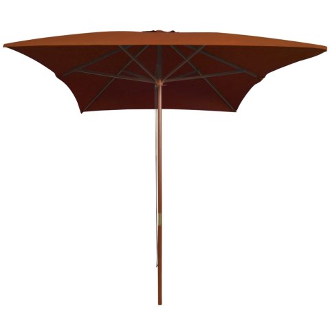 Parasol ogrodowy na drewnianym słupku, terakota, 200x300 cm Parasol ogrodowy na drewnianym słupku, terakota, 200x300 cm