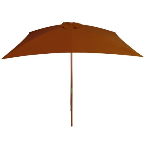 Parasol ogrodowy na drewnianym słupku, terakota, 200x300 cm Parasol ogrodowy na drewnianym słupku, terakota, 200x300 cm