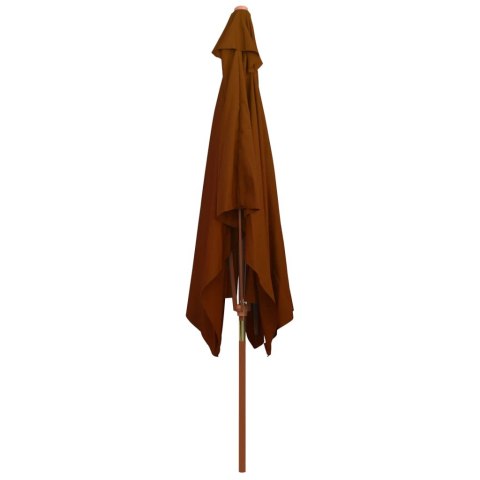 Parasol ogrodowy na drewnianym słupku, terakota, 200x300 cm Parasol ogrodowy na drewnianym słupku, terakota, 200x300 cm
