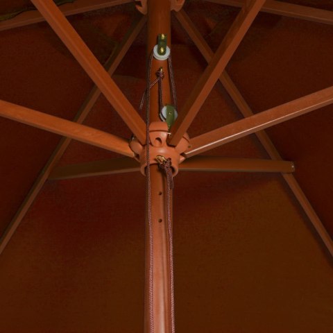 Parasol ogrodowy na drewnianym słupku, terakota, 200x300 cm Parasol ogrodowy na drewnianym słupku, terakota, 200x300 cm