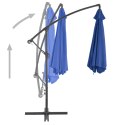  Parasol wiszący z aluminiowym słupkiem, 300 cm, niebieski