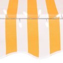  Ręcznie zwijana markiza z LED, 250 cm, biało-pomarańczowa