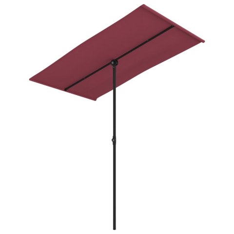Parasol ogrodowy na aluminiowym słupku, 180x110 cm, bordowy Parasol ogrodowy na aluminiowym słupku, 180x110 cm, bordowy