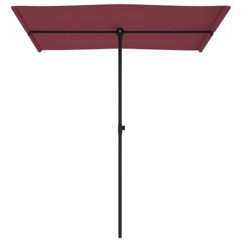 Parasol ogrodowy na aluminiowym słupku, 180x110 cm, bordowy Parasol ogrodowy na aluminiowym słupku, 180x110 cm, bordowy