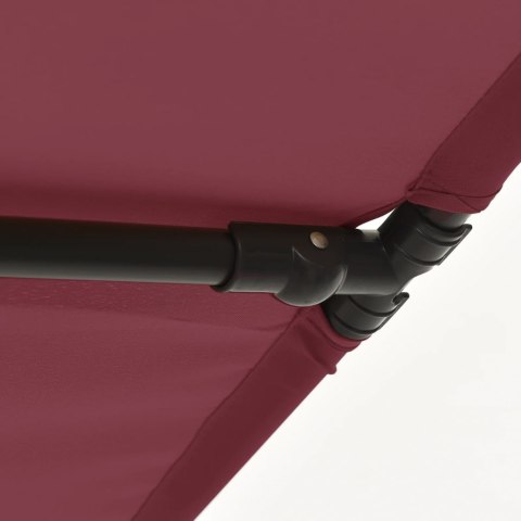 Parasol ogrodowy na aluminiowym słupku, 180x110 cm, bordowy Parasol ogrodowy na aluminiowym słupku, 180x110 cm, bordowy