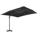  Parasol wiszący z aluminiowym słupkiem, 300x300 cm, antracytowy