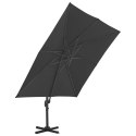  Parasol wiszący z aluminiowym słupkiem, 300x300 cm, antracytowy