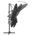  Parasol wiszący z aluminiowym słupkiem, 300x300 cm, antracytowy