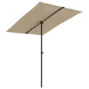  Parasol ogrodowy na aluminiowym słupku, 2x1,5 m, taupe
