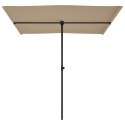  Parasol ogrodowy na aluminiowym słupku, 2x1,5 m, taupe