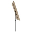  Parasol ogrodowy na aluminiowym słupku, 2x1,5 m, taupe