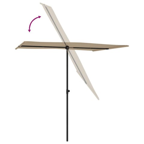 Parasol ogrodowy na aluminiowym słupku, 2x1,5 m, taupe Parasol ogrodowy na aluminiowym słupku, 2x1,5 m, taupe