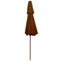  Parasol ogrodowy z dwupoziomową czaszą, terakota, 270 cm