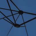  Podwójny parasol ogrodowy z LED, niebieski, 449x245 cm