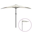  Półparasol balkonowy na słupku z aluminium, 300x155cm, piaskowy