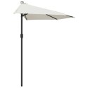  Półparasol balkonowy na słupku z aluminium, 300x155cm, piaskowy