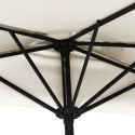  Półparasol balkonowy na słupku z aluminium, 300x155cm, piaskowy