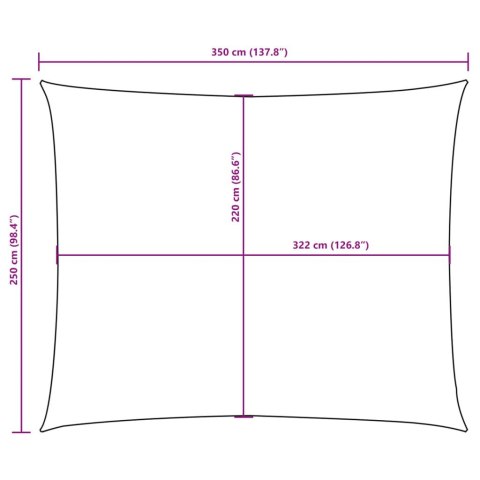 Prostokątny żagiel ogrodowy, tkanina Oxford, 2,5x3,5 m, taupe Prostokątny żagiel ogrodowy, tkanina Oxford, 2,5x3,5 m, taupe