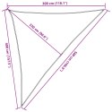 Żagiel przeciwsłoneczny, 160 g/m², antracytowy, 3x4x5 m, HDPE