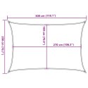  Żagiel przeciwsłoneczny, 160 g/m², czarny, 2x3 m, HDPE