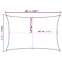  Żagiel przeciwsłoneczny, 160 g/m², czarny, 3x5 m, HDPE