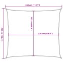  Żagiel przeciwsłoneczny, 160 g/m², kolor taupe, 2,5x3 m, HDPE