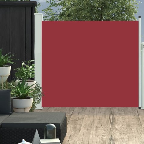 Wysuwana markiza boczna na taras, 100 x 300 cm, czerwona Wysuwana markiza boczna na taras, 100 x 300 cm, czerwona