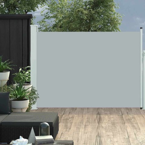 Wysuwana markiza boczna na taras, 100 x 500 cm, szara Wysuwana markiza boczna na taras, 100 x 500 cm, szara