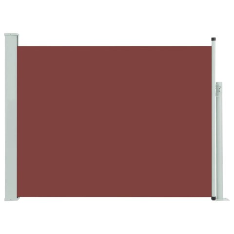 Wysuwana markiza boczna na taras, 140 x 500 cm, brązowa Wysuwana markiza boczna na taras, 140 x 500 cm, brązowa