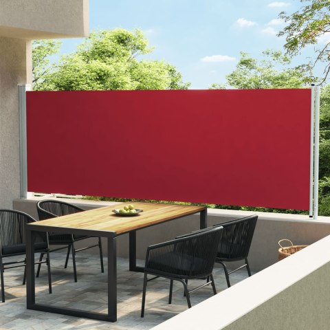 Wysuwana markiza boczna na taras, 160 x 600 cm, czerwona Wysuwana markiza boczna na taras, 160 x 600 cm, czerwona