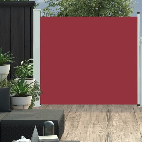 Wysuwana markiza boczna na taras, 170 x 300 cm, czerwona Wysuwana markiza boczna na taras, 170 x 300 cm, czerwona