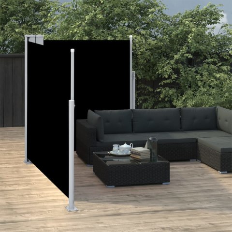 Zwijana markiza boczna, 140 x 600 cm, czarna Zwijana markiza boczna, 140 x 600 cm, czarna